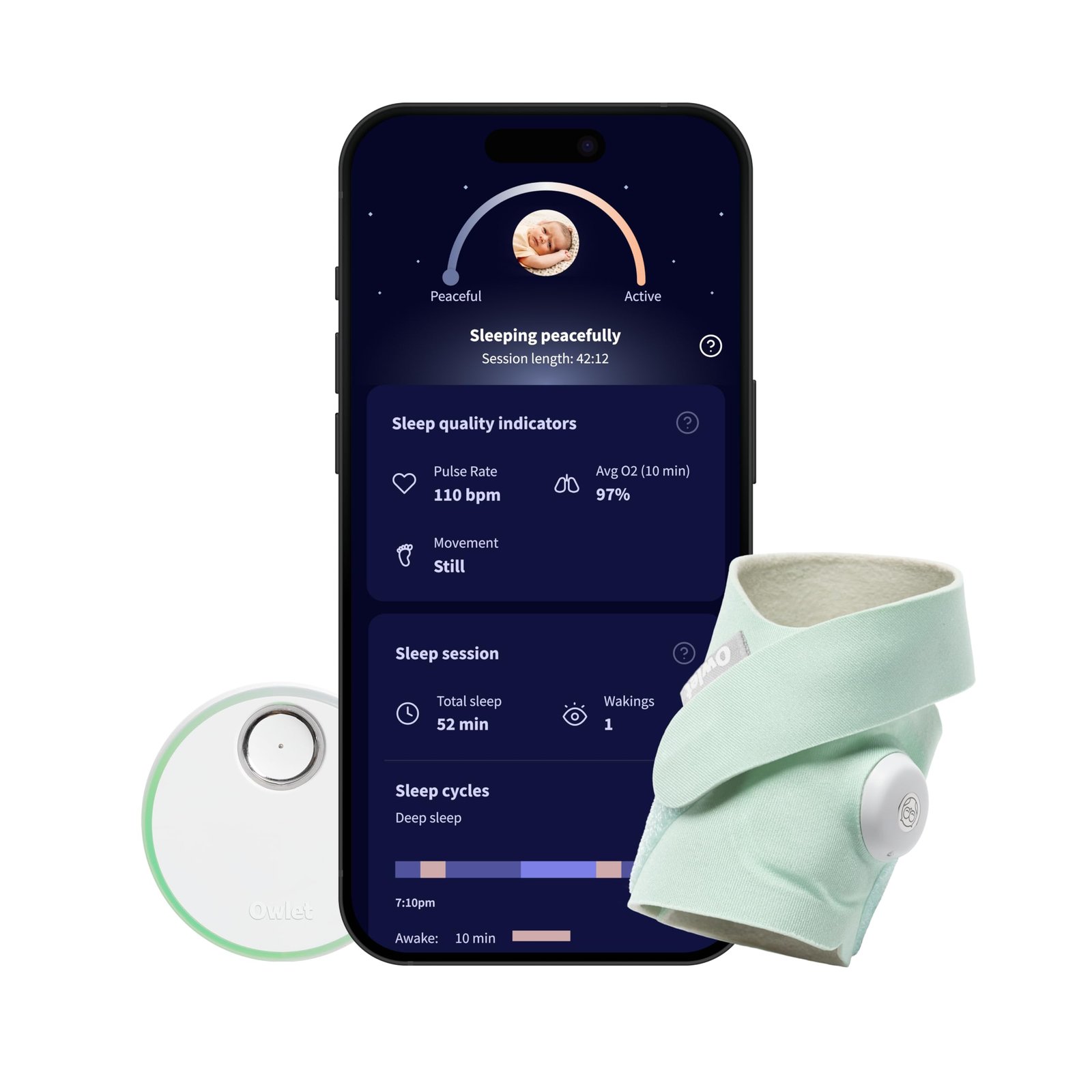 Owlet Dream Sock baby monitor — product photo