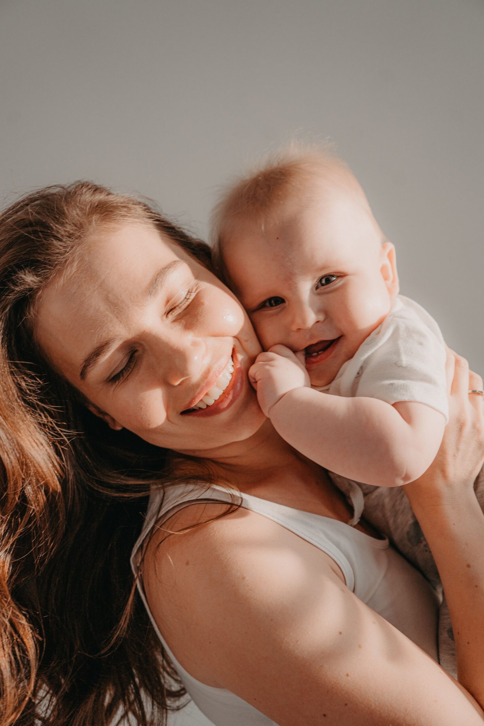 Parent holding baby