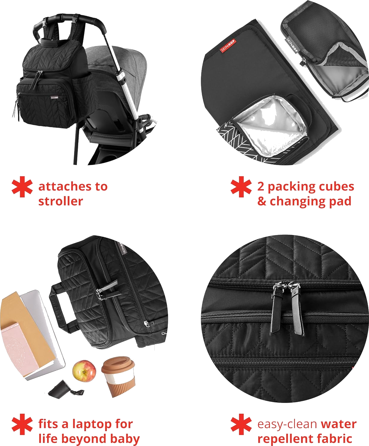 Skip Hop Forma Diaper Backpack (Black)