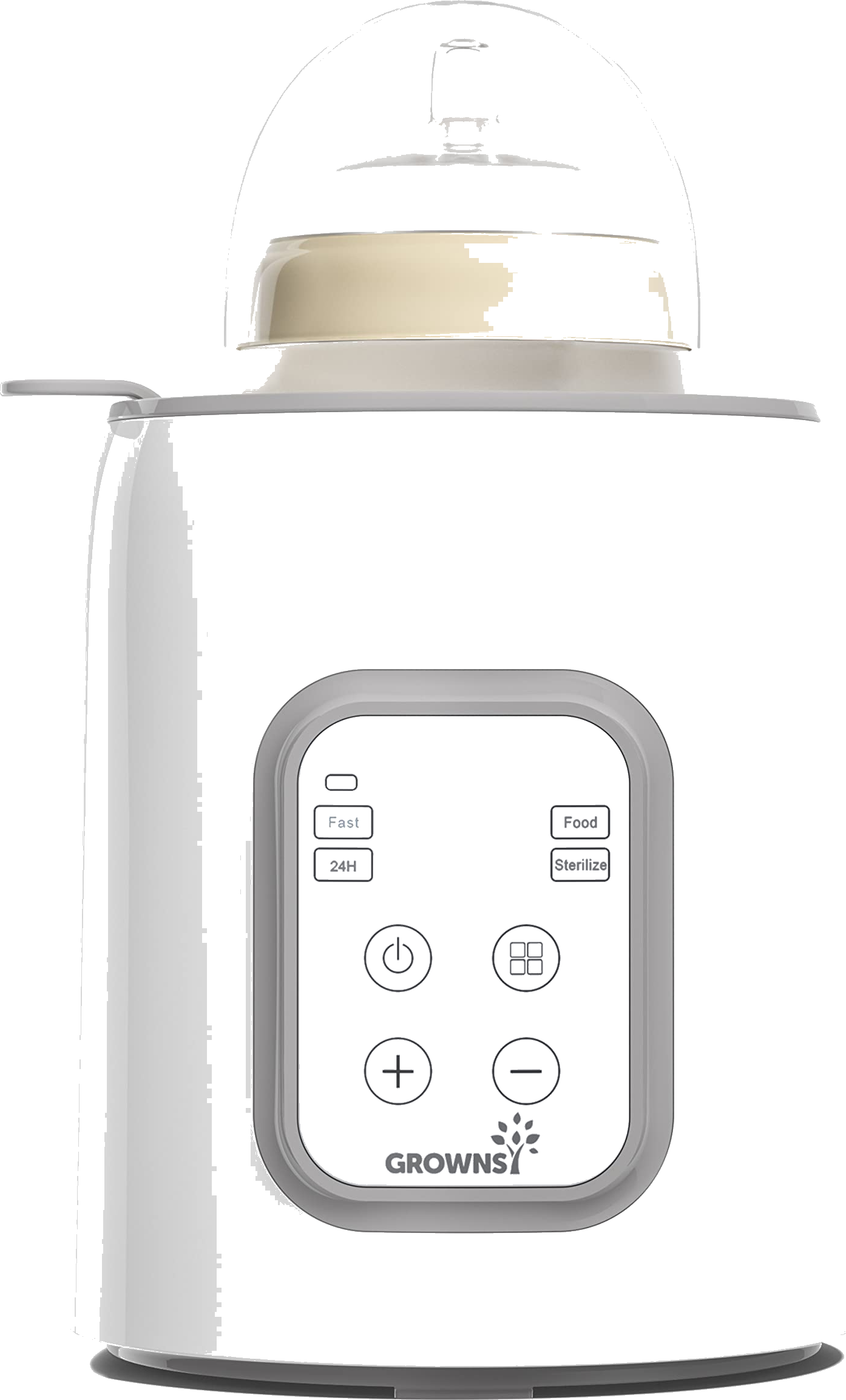 GROWNSY 8-in-1 Fast Baby Bottle Warmer with Timer & LCD Display, for Breastmilk or Formula