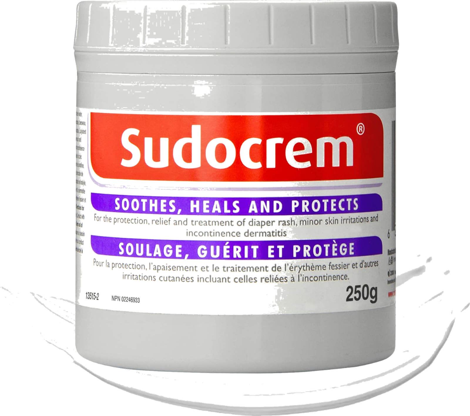 Sudocrem Diaper Rash Cream, 15.29% Zinc Oxide, 250 g Tub — product photo