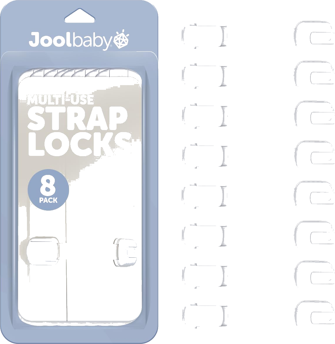 Jool Baby Child Safety Strap Locks (8 Pack)