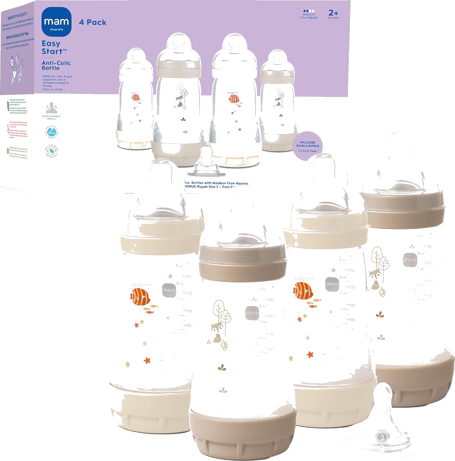 MAM Easy Start Anti-Colic+ Baby Bottles