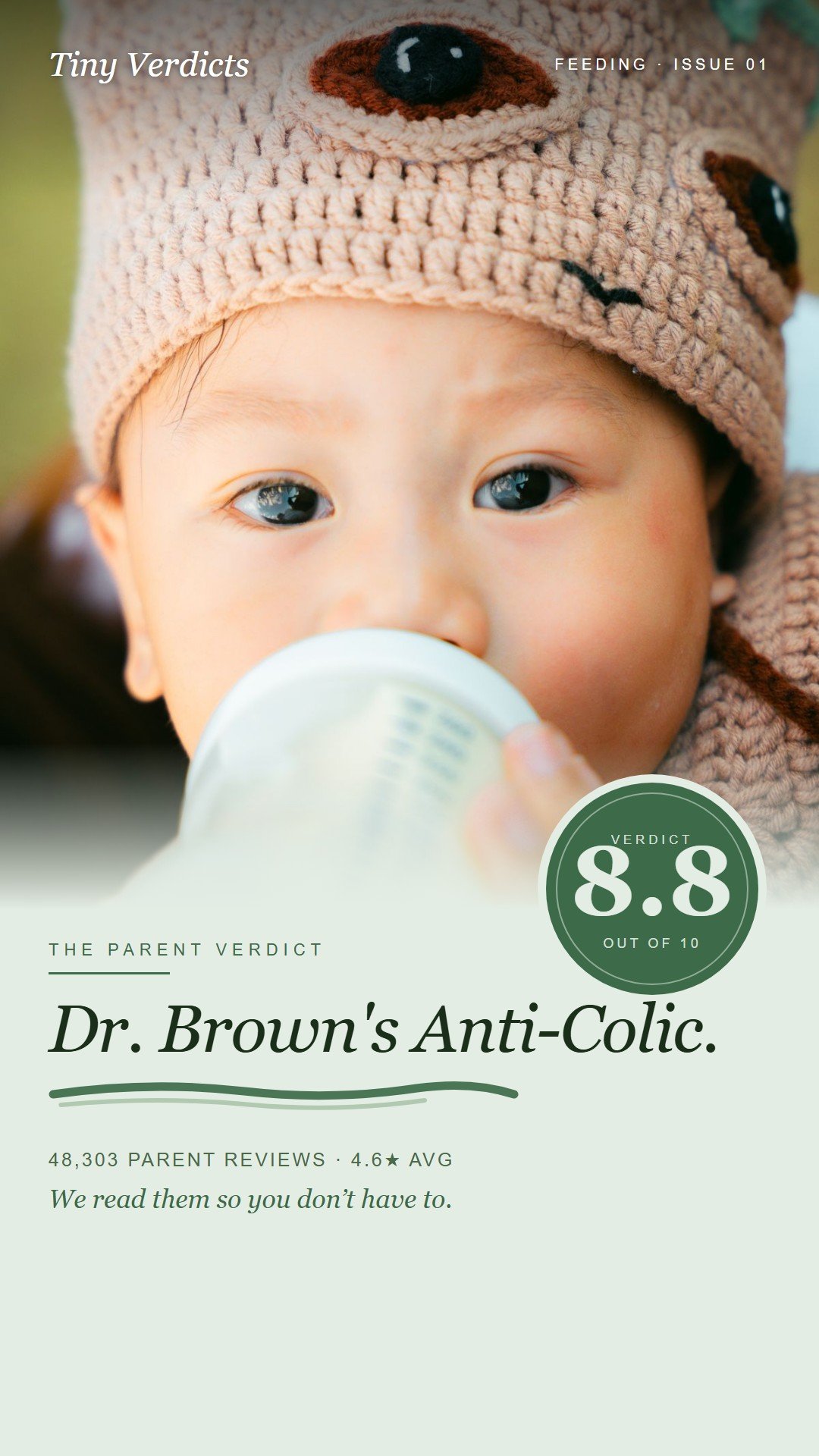 Dr. Brown's Anti-Colic Bottle — What 48,303 Parents Say